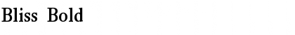 Bliss Bold Font Title Preview