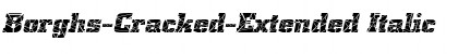 Borghs-Cracked-Extended Italic Font Title Preview