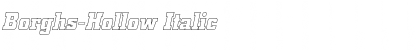 Borghs-Hollow Italic Font Title Preview