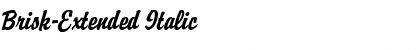 Brisk-Extended Italic Font Title Preview