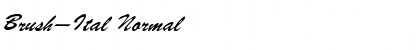 Brush-Ital Normal Font Title Preview