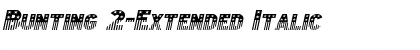 Bunting 2-Extended Italic Font Title Preview