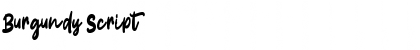 Burgundy Script Font Title Preview