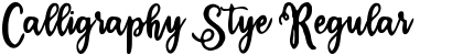 Calligraphy Stye Regular Font Title Preview