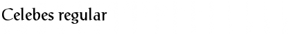 Celebes regular Font Title Preview