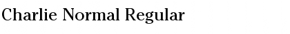 Charlie Normal Regular Font Title Preview