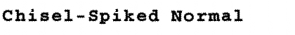 Chisel-Spiked Normal Font Title Preview