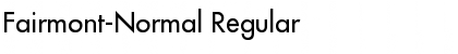 Fairmont-Normal Regular Font Title Preview