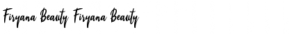 Firyana Beauty Firyana Beauty Font Title Preview