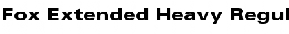 Fox Extended Heavy Regular Font Title Preview