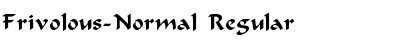 Frivolous-Normal Regular Font Title Preview