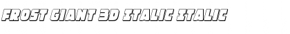 Frost Giant 3D Italic Italic Font Title Preview