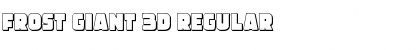 Frost Giant 3D Regular Font Title Preview