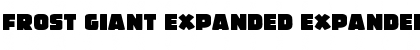 Frost Giant Expanded Expanded Font Title Preview