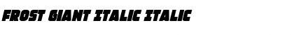 Frost Giant Italic Italic Font Title Preview