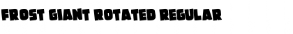 Frost Giant Rotated Regular Font Title Preview