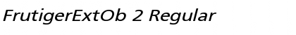 FrutigerExtOb 2 Regular Font Title Preview