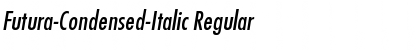 Futura-Condensed-Italic Regular Font Title Preview