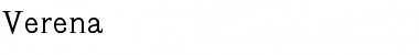 Verena Regular Font Title Preview