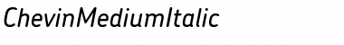 ChevinMediumItalic Regular Font Title Preview