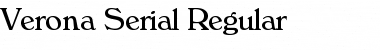 Verona-Serial Regular Font Title Preview