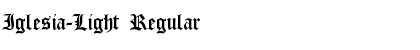 Iglesia-Light Regular Font Title Preview
