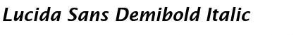 Lucida Sans Demibold Italic Font Title Preview