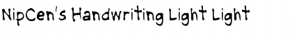 NipCen's Handwriting Light Light Font Title Preview