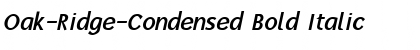 Oak-Ridge-Condensed Bold Italic Font Title Preview