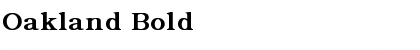 Oakland Bold Font Title Preview
