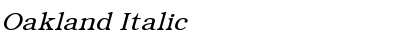 Oakland Italic Font Title Preview