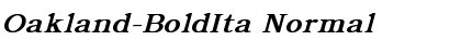 Oakland-BoldIta Normal Font Title Preview