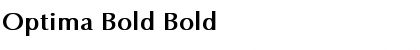Optima Bold Bold Font Title Preview