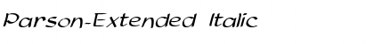 Parson-Extended Italic Font Title Preview