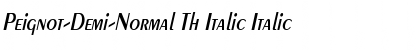 Peignot-Demi-Normal Th Italic Italic Font Title Preview