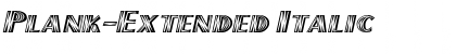 Plank-Extended Italic Font Title Preview