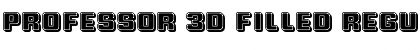 Professor 3D Filled Regular Font Title Preview