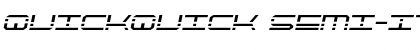 QuickQuick Semi-Italic Semi-Italic Font Title Preview