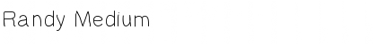 Randy Medium Font Title Preview