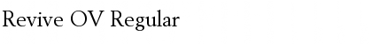 Revive OV Regular Font Title Preview