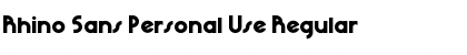Rhino Sans Personal Use Regular Font Title Preview
