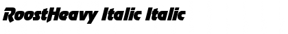 RoostHeavy Italic Italic Font Title Preview