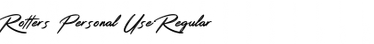Rotters Personal Use Regular Font Title Preview
