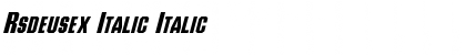 Rsdeusex Italic Italic Font Title Preview
