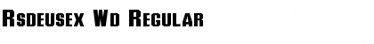 Rsdeusex Wd Regular Font Title Preview