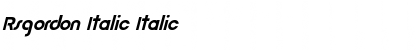 Rsgordon Italic Italic Font Title Preview