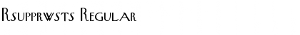Rsupprwsts Regular Font Title Preview
