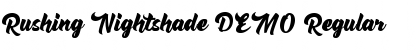Rushing Nightshade DEMO Regular Font Title Preview