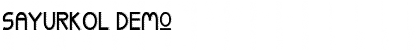 SAYURKOL Demo Font Title Preview