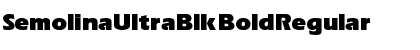 SemolinaUltraBlk Bold Regular Font Title Preview